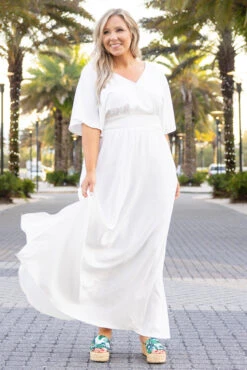 Feeling Good Maxi Dress, Off White -Deals Swish Tex Store FeelingGoodMaxiDress OffWhite 3136