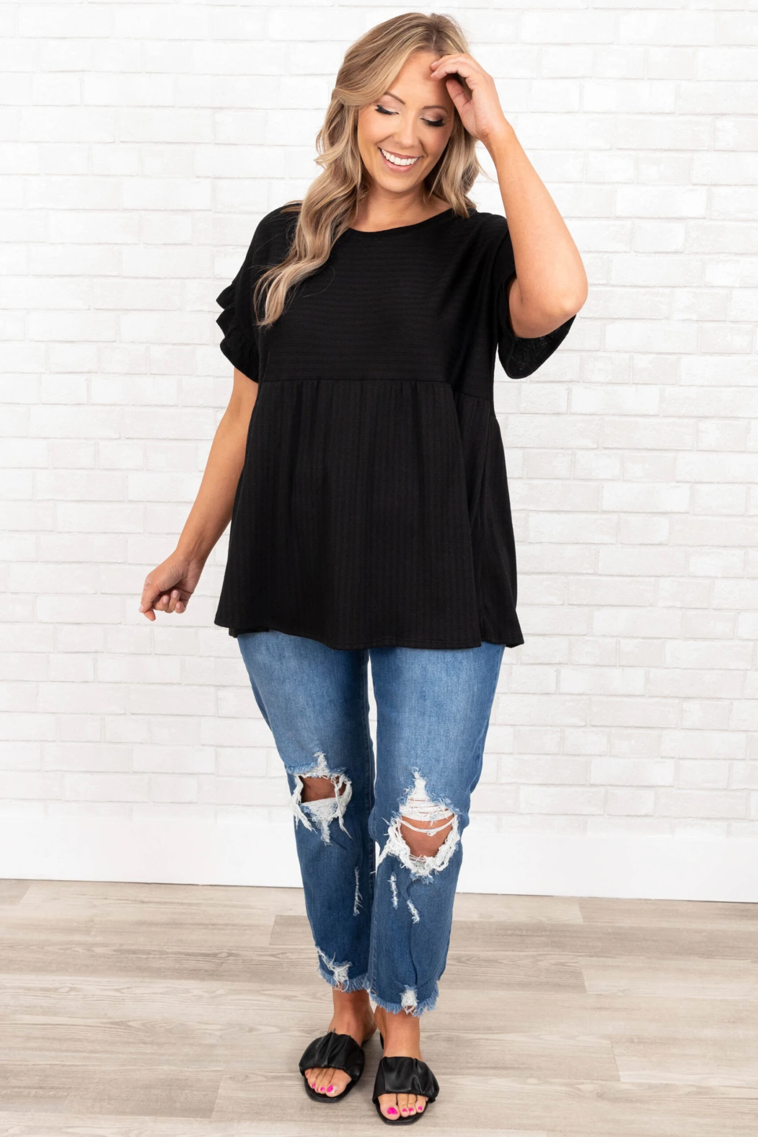 Feeling Untouchable Top, Black 5 Feeling Untouchable Top, Black - Image 3