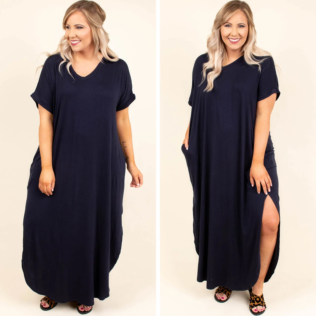 Flow With It Maxi, Navy 7 Flow With It Maxi, Navy - Image 5