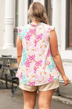 Flower Land Top, Fuchsia -Deals Swish Tex Store FlowerLandTop Fuchsia 9956