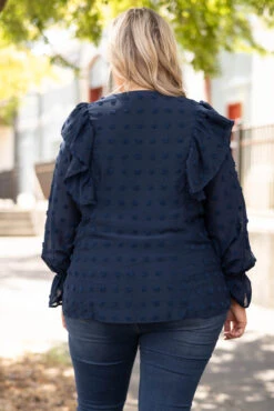 Fresh Outlook Top, Navy -Deals Swish Tex Store FreshOutlookTop Navy 1236