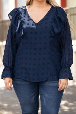 Fresh Outlook Top, Navy -Deals Swish Tex Store FreshOutlookTop Navy 1237