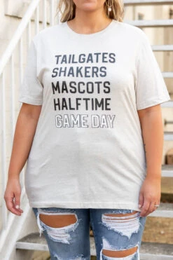 Gameday Essentials Tee, White -Deals Swish Tex Store GamedayEssentialsTee White