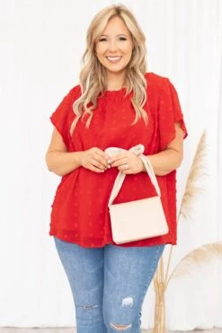 Graceful Simplicity Top, Red