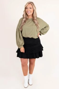 Happy To Hear Skirt, Black -Deals Swish Tex Store HappyToHearSkirt Black 5481