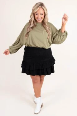 Happy To Hear Skirt, Black -Deals Swish Tex Store HappyToHearSkirt Black 5482