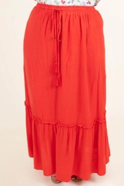 Hidden Paradise Skirt, Red