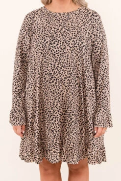 Hold On A Little Longer Dress, Taupe -Deals Swish Tex Store HoldOnALittleLongerDress Taupe 2