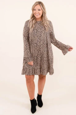 Hold On A Little Longer Dress, Taupe -Deals Swish Tex Store HoldOnALittleLongerDress Taupe 4