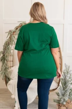 Holly Jolly Babe Tee, Evergreen -Deals Swish Tex Store HollyJollyBabeTee Evergreen