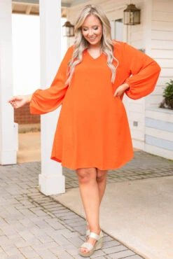 In Her Spare Time Dress, Orange 10 In Her Spare Time Dress, Orange -Deals Swish Tex Store InHerSpareTimeDress Orange 3815