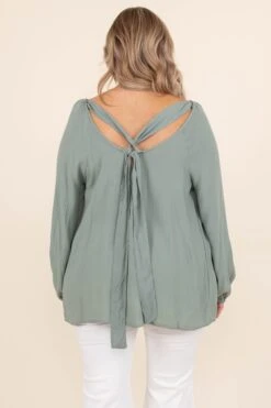 In My Head Blouse, Sage -Deals Swish Tex Store InMyHeadBlouse Sage 6891