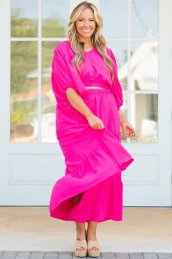 Inspired By Life Maxi Skirt, Hot Pink -Deals Swish Tex Store InspiredByLifeSkirt HotPink 2 2