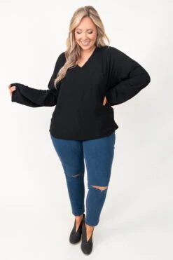 Just Wait And See Top, Black -Deals Swish Tex Store JustWaitAndSeeTop Black 5