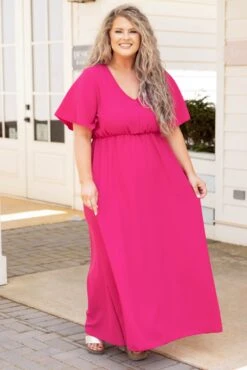 Kiss Me Baby Dress, Fuchsia
