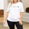 Leopard Mama Tee, White