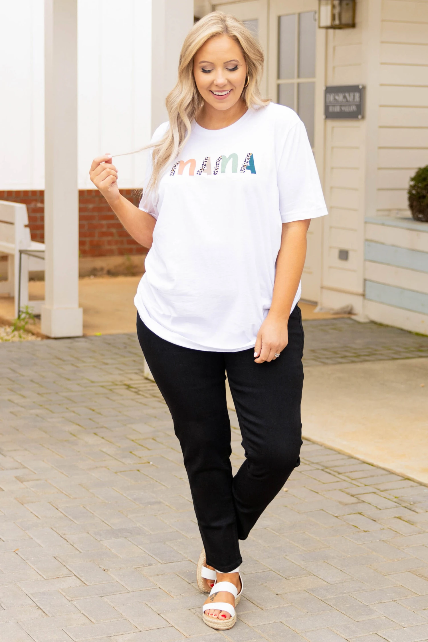 Leopard Mama Tee, White 4 Leopard Mama Tee, White - Image 2