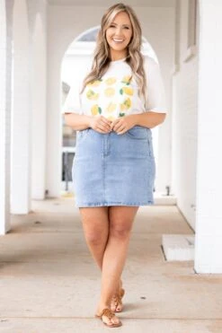 I Bet You Think About Me Skirt, Light Wash -Deals Swish Tex Store LifeGaveMeLemonsTee VintageWhite 1873 4e3e413e 03d5 4806 8038 bcb2d0368d83