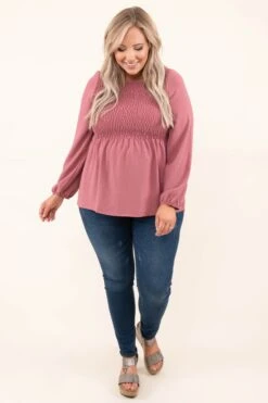 Live A Little, Love A Lot Blouse, Mullberry -Deals Swish Tex Store LiveALittle LoveALotBlouse Mulberry 2