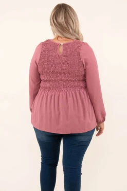 Live A Little, Love A Lot Blouse, Mullberry -Deals Swish Tex Store LiveALittle LoveALotBlouse Mulberry 3