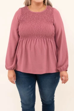 Live A Little, Love A Lot Blouse, Mullberry -Deals Swish Tex Store LiveALittle LoveALotBlouse Mulberry 4