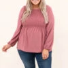 Live A Little, Love A Lot Blouse, Mullberry -Deals Swish Tex Store LiveALittle LoveALotBlouse Mulberry 5