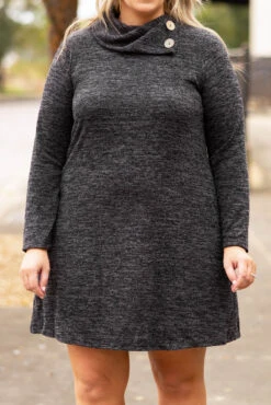 Lose My Breath Dress, Heather Black -Deals Swish Tex Store LoseMyBreathDress HeatherBlack 9403