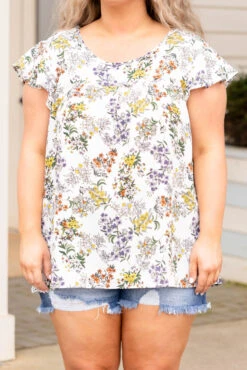 Meadow Moments Top, Off White -Deals Swish Tex Store MeadowMomentsTop OffWhite 1204