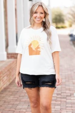 Meet Me In Arizona Tee, Vintage White