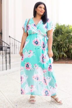 Meet Me In The Garden Dress, Mint -Deals Swish Tex Store MeetMeInTheGardenDress Mint 0185