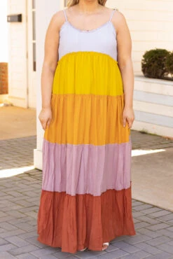 Met You In The Summer Dress, Rust Multi -Deals Swish Tex Store MetYouInTheSummerDress RustMulti 1753