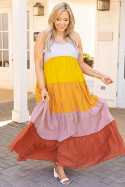 Met You In The Summer Dress, Rust Multi -Deals Swish Tex Store MetYouInTheSummerDress RustMulti 1755