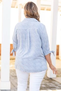 Morning Dew Top, Misty Blue -Deals Swish Tex Store MorningDewTop MistyBlue 8905