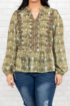 Morning Grace Top, Olive 11 Morning Grace Top, Olive -Deals Swish Tex Store MorningGraceTop Olive 9215