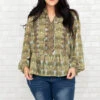 Morning Grace Top, Olive -Deals Swish Tex Store MorningGraceTop Olive 9216