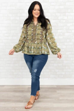 Morning Grace Top, Olive 9 Morning Grace Top, Olive -Deals Swish Tex Store MorningGraceTop Olive 9217