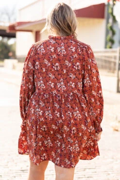 Morning Walk Dress, Rust -Deals Swish Tex Store MorningWalkDress Rust 1916