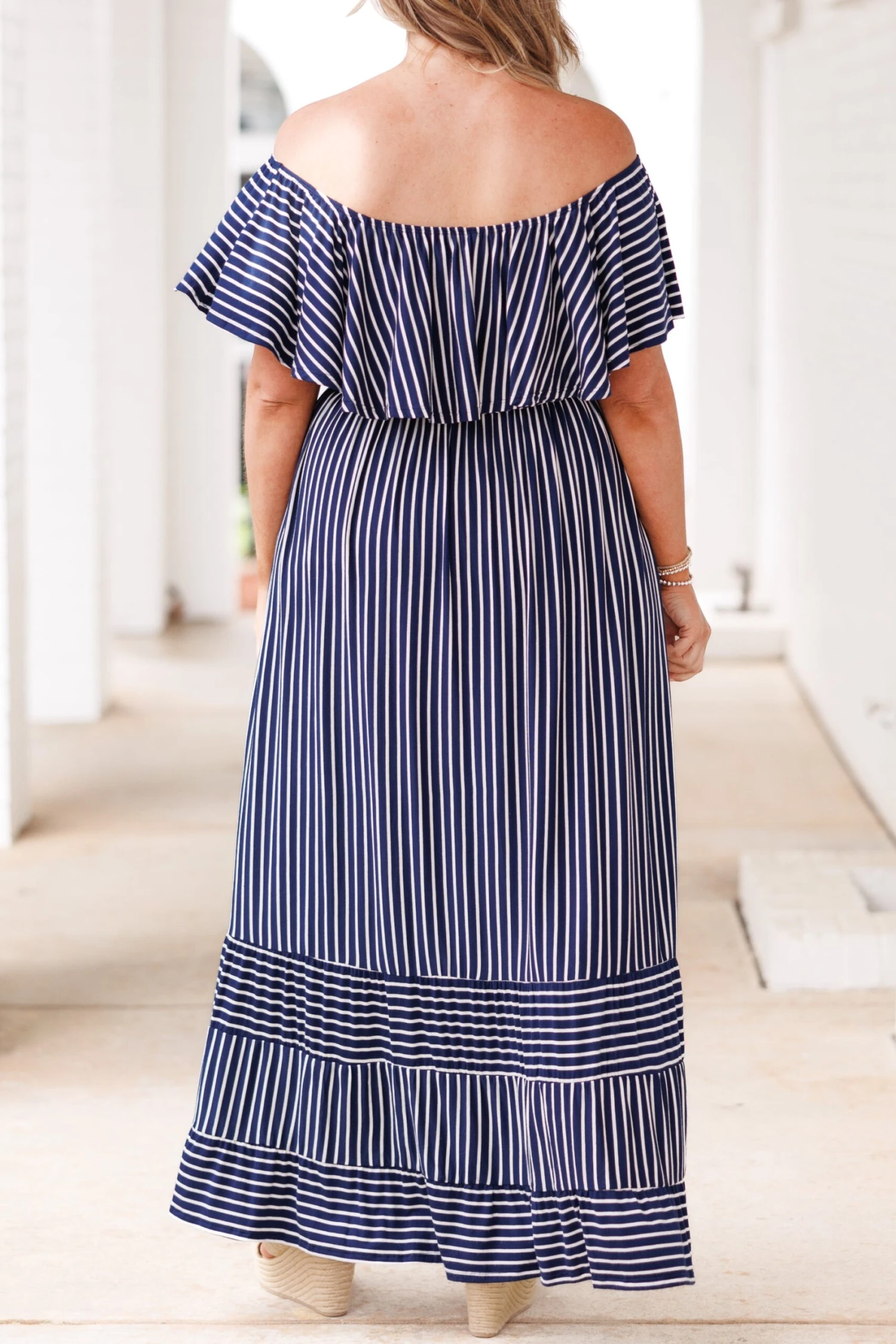 Not An Illusion Maxi Dress, Navy-Ivory 7 Not An Illusion Maxi Dress, Navy-Ivory - Image 5