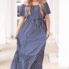 Not An Illusion Maxi Dress, Navy-Ivory 1 Not An Illusion Maxi Dress, Navy-Ivory -Deals Swish Tex Store NotAnIllusionMaxiDress Navy Ivory 3