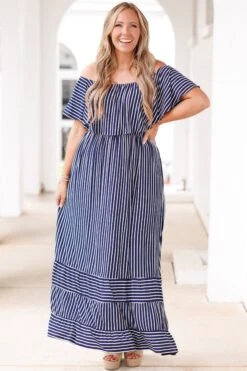 Not An Illusion Maxi Dress, Navy-Ivory 10 Not An Illusion Maxi Dress, Navy-Ivory -Deals Swish Tex Store NotAnIllusionMaxiDress Navy Ivory 5