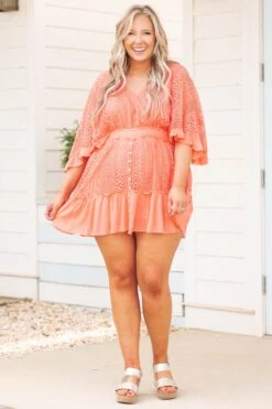Not Your Intentions Romper, Coral 9 Not Your Intentions Romper, Coral -Deals Swish Tex Store NotYourIntentionsDress Coral 9629