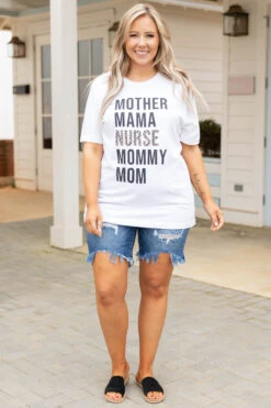 Nothing I Can't Handle Tee, White -Deals Swish Tex Store NothingICan tHandleTee White 9831