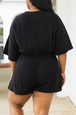 Off The Clock Romper, Black 12 Off The Clock Romper, Black -Deals Swish Tex Store OffTheClockRomper Black 2