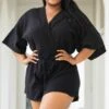 Off The Clock Romper, Black