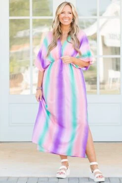Pastel Sherbert Coverup Dress, Multi -Deals Swish Tex Store PastelSherbetCoverupDress Multi 5
