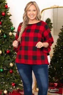 Patience My Love Blouse, Red