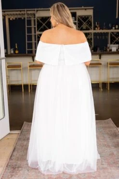 Posh Outlook Maxi Dress, White -Deals Swish Tex Store PoshOutlookMaxiDress White 1766