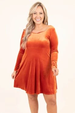 Pretty And Poised Dress, Orange