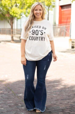 Raised On 90's Country Tee, Natural -Deals Swish Tex Store RaisedOn90 sCountryTee Natural 2