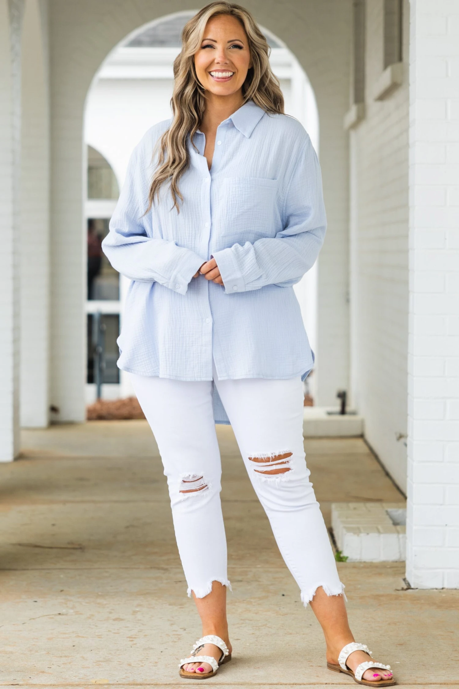 Rays Of Sun Top, Blue 4 Rays Of Sun Top, Blue - Image 2